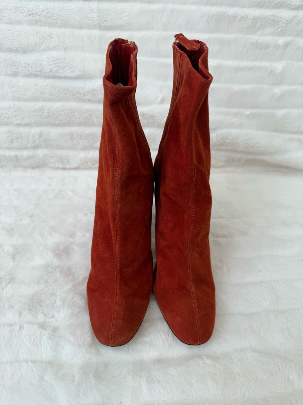 Aquazzura Rust Suede Ankle Booties
